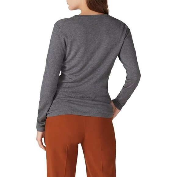 Derek Lam Collective Grey Drape Front Sweater Size: XL - Picture 4 of 6